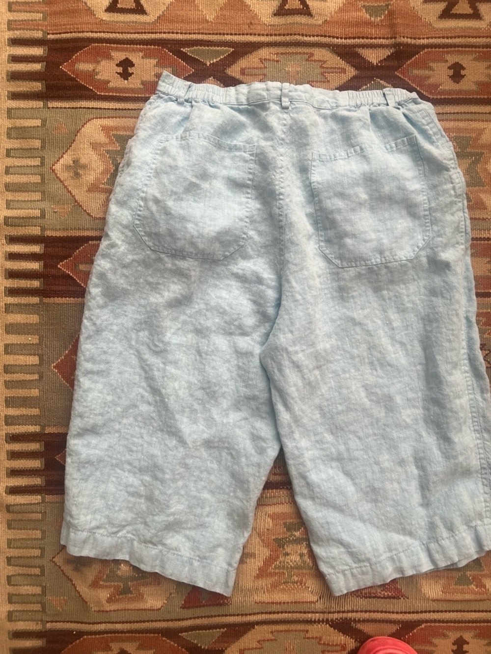 Chico's Light Blue Linen Shorts - Picture 2 of 8